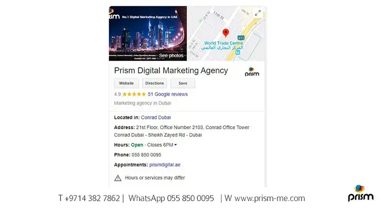 Prism Knowledge panels graph