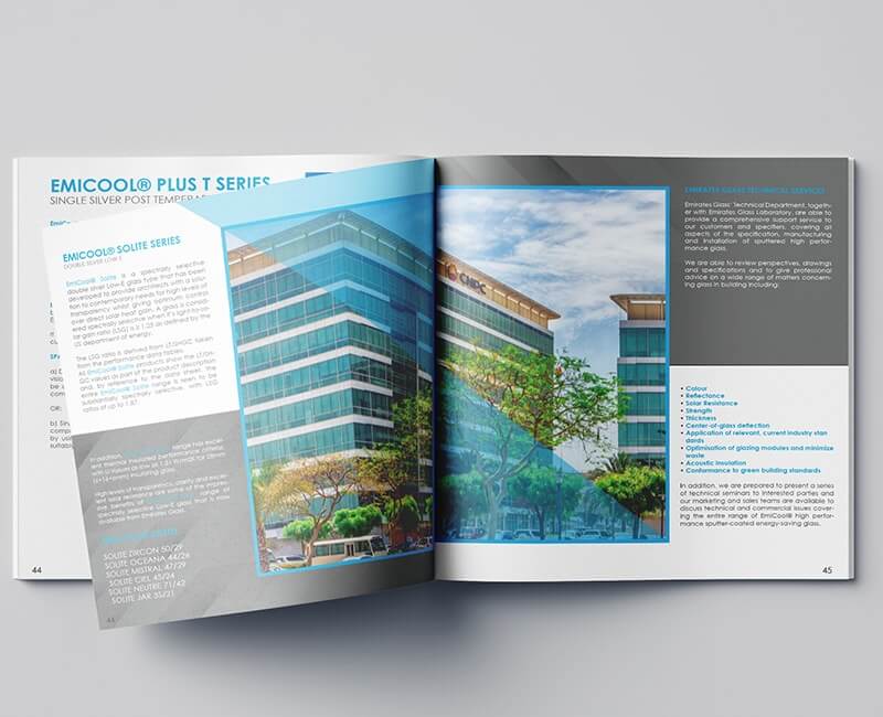 Brochure Design Services for Emirates Glass
