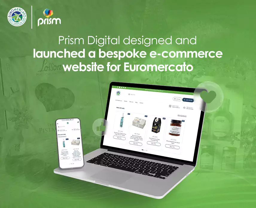 Bespoke e-commerce website for Euromercato designed and launched by Prism Digital 